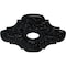 Ekena Millwork Peralta Ceiling Medallion (Fits Canopies up to 4 5/8"), 17 3/4"OD x 3 1/8"ID x 1"P, Jet Black CM17PEBLF - alternate 3